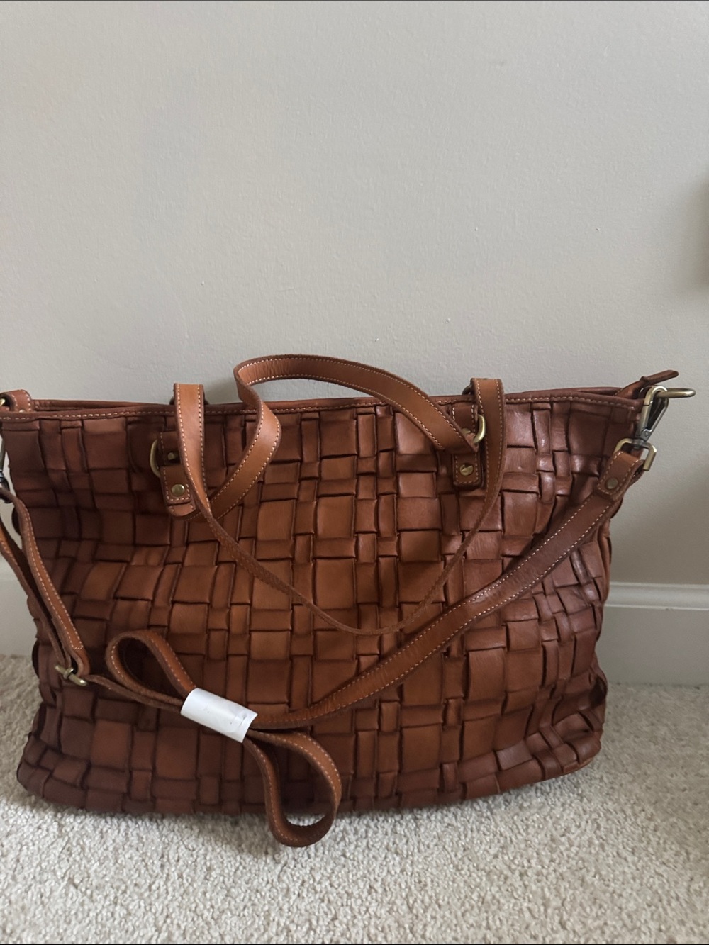 Sundance leather bag with detachable shoulder strap - NWT